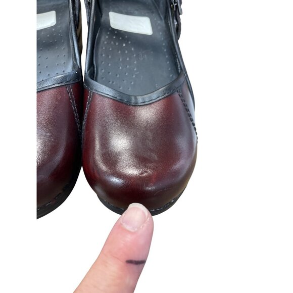 Dansko womans Burgundy Leather Mary Jane Clogs Nursing shoes Size 36/5.5-6 SKU 9 - Picture 11 of 16